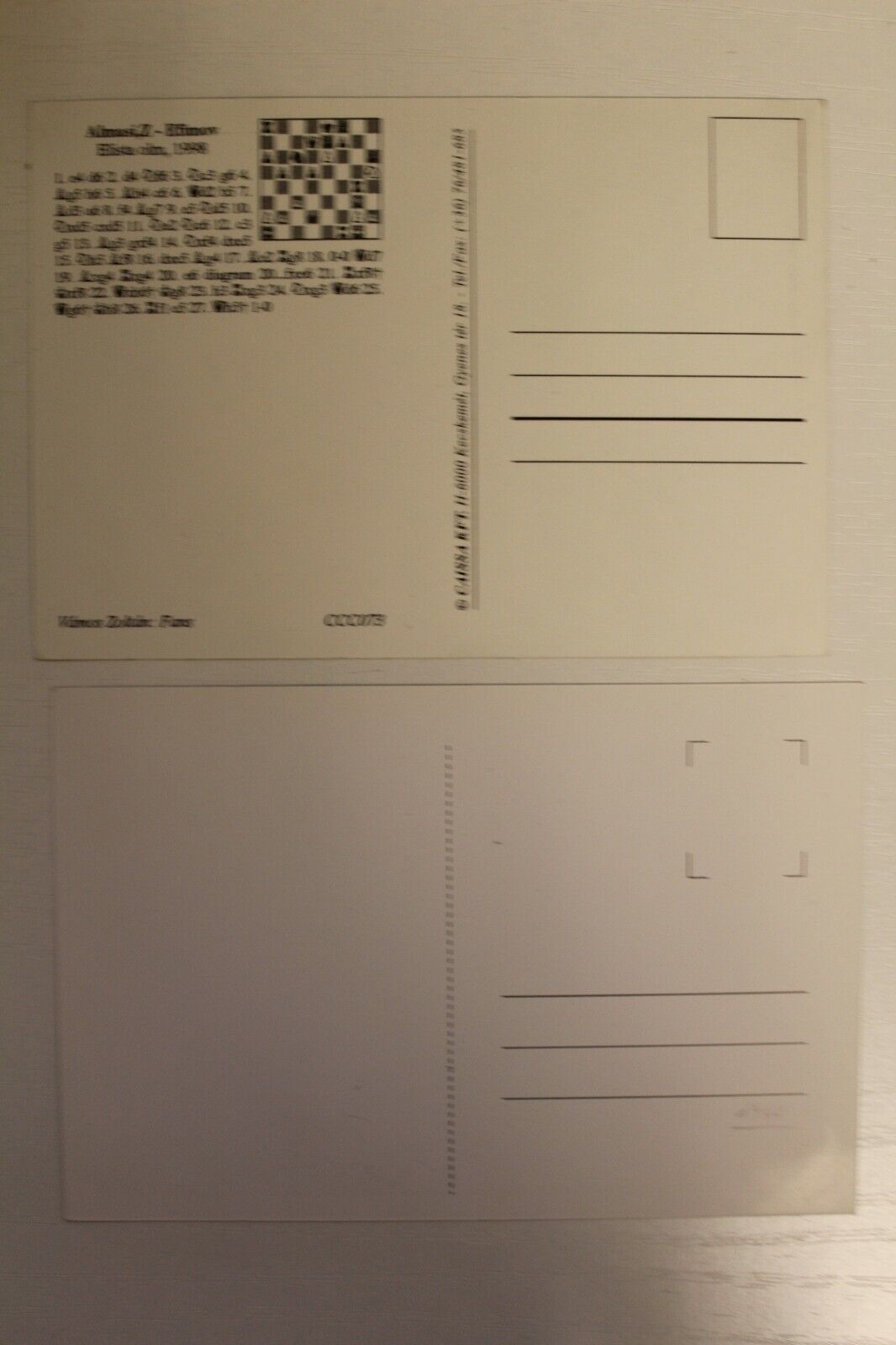 10677.2 Chess Postcards. 1989, 1998. Baloon & Bunny