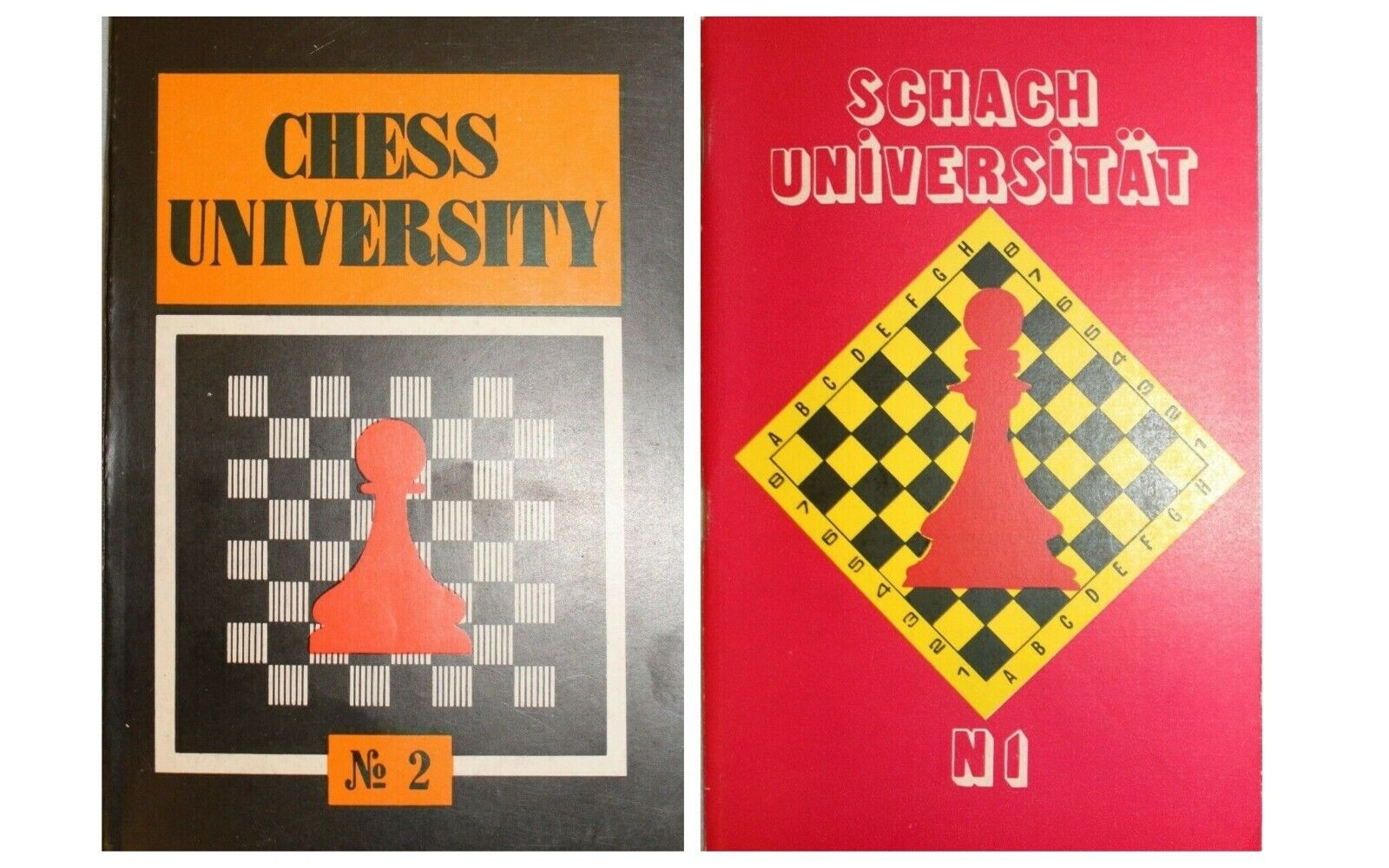2 Chess Tutorials: Schach Universitat 1 and Chess University 2. Kuzmin. 1993