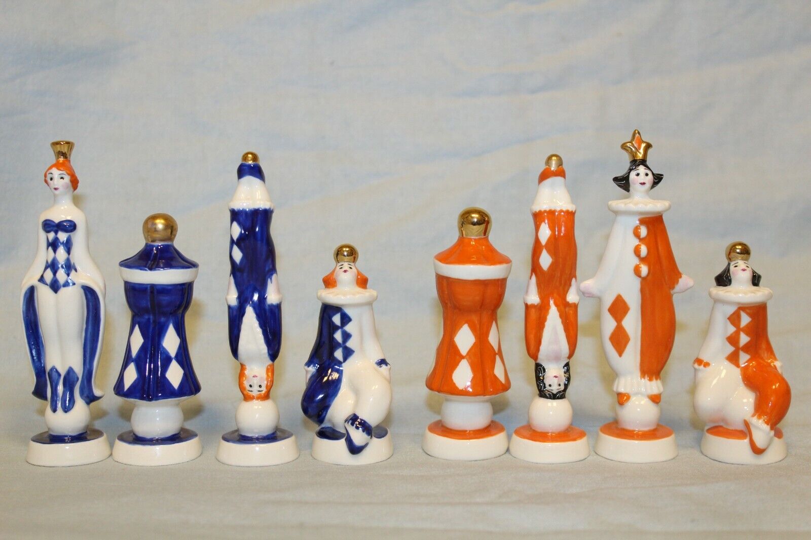 11423.Rare Soviet Porcelain Chess Set. Circus. Kiev 1984