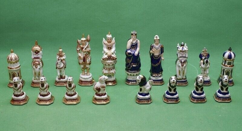Russian Porcelain Chess Pieces. Mohammedan India Classic. Kislovodsk
