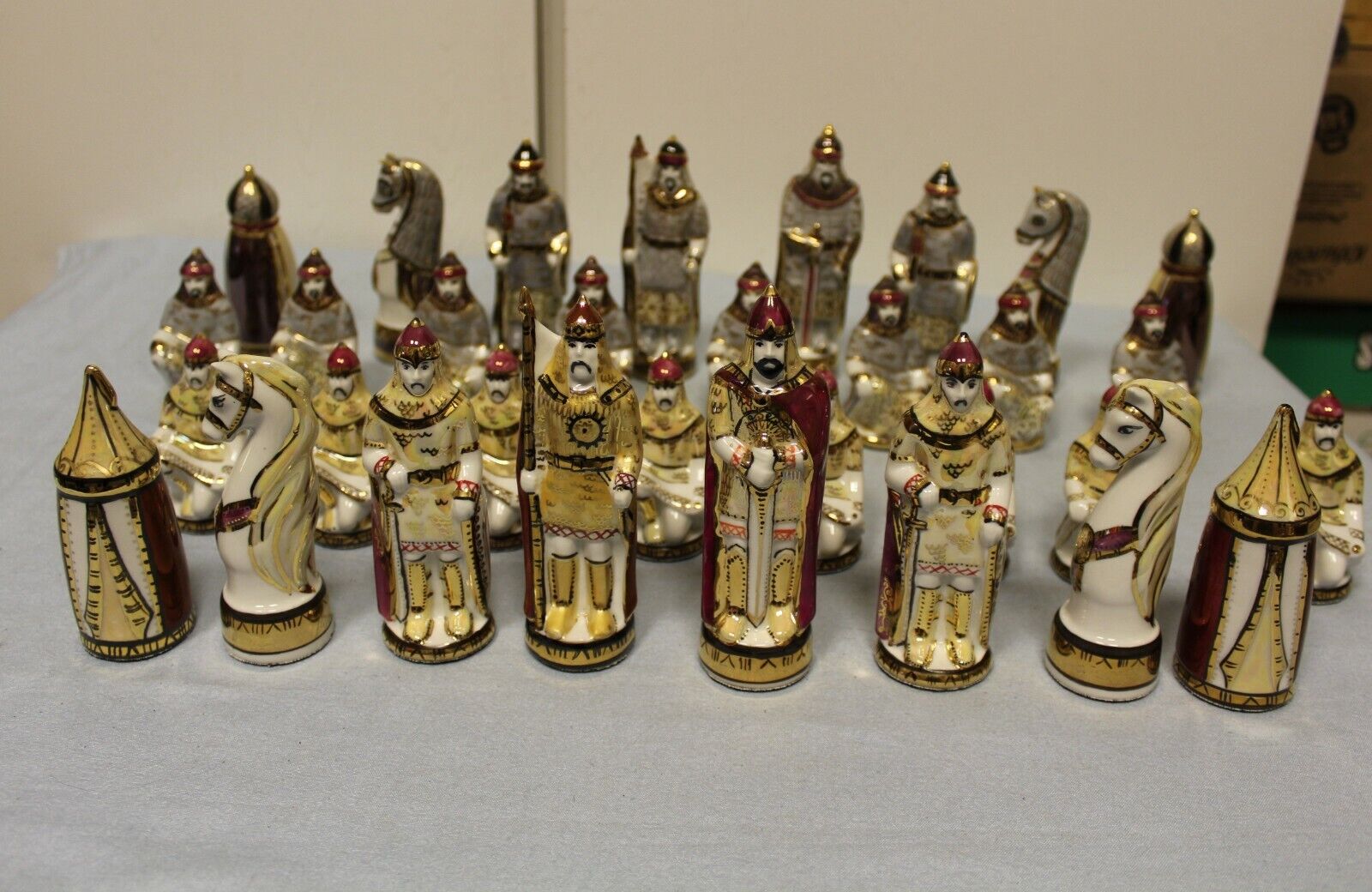Russian Porcelain Chess Pieces. Very Rare. Absent in Porcelain chess index