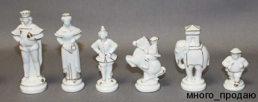 11909.Unique Porcelain Chess Set. Germany. mid-20th century