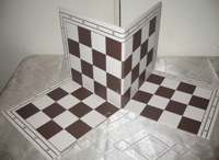 Шахматная доска виниловая на твёрдой основе (складывается вчетверо)  АРТ П1 - 3