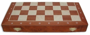 Шахматная доска складная деревянная Турнирная 6 (без фигур) / Wegiel (Польша)
