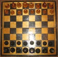 Деревянные мини шахматы - 1962 г.