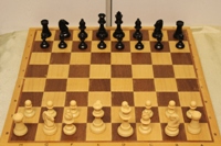Пластмассовые шахматы с деревянной большой доской АРТ П-1