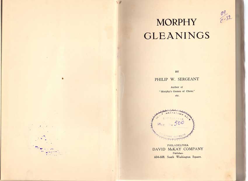 Morphy Gleanings